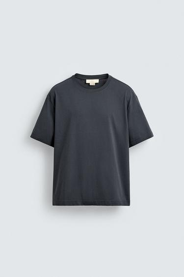 CAMISETA MERCERIZADA MANGA CORTA LIMITED EDITION - Gris oscuro de Zara