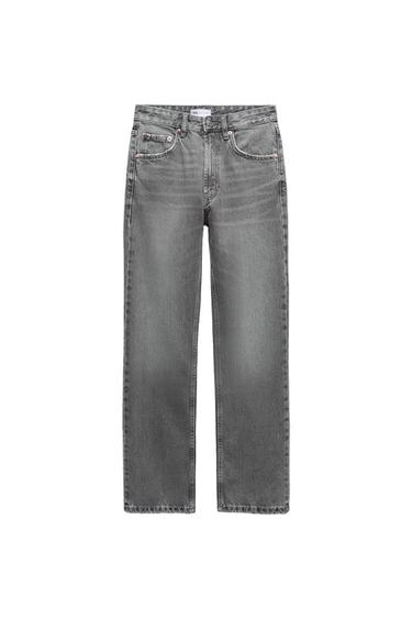 HIGH-RISE STRAIGHT-FIT TRF JEANS