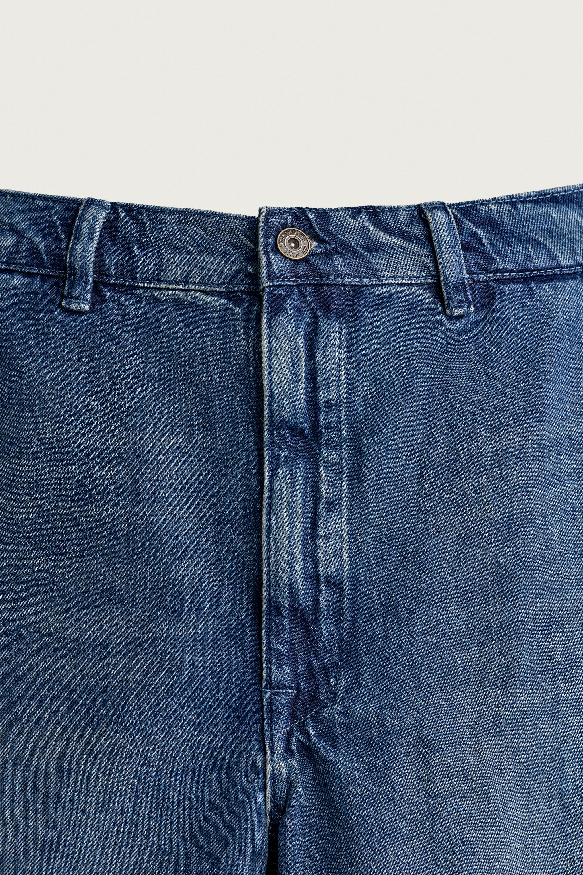 Мужские джинсы Zara WAXED FINISH STRAIGHT FIT JEANS — фото 9
