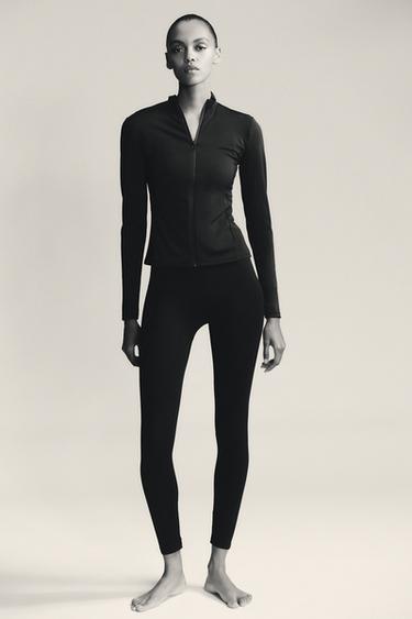 Zara SEAMLESS POLYAMIDE JACKET - Black - Image 0
