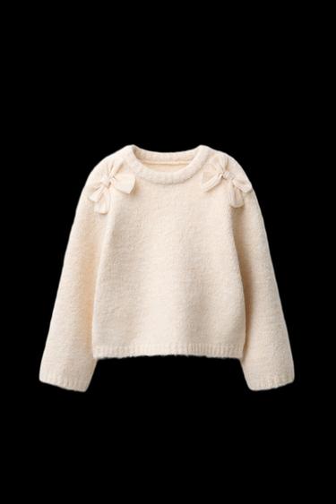 JERSEY PUNTO LAZOS SATÉN  - Crudo de Zara