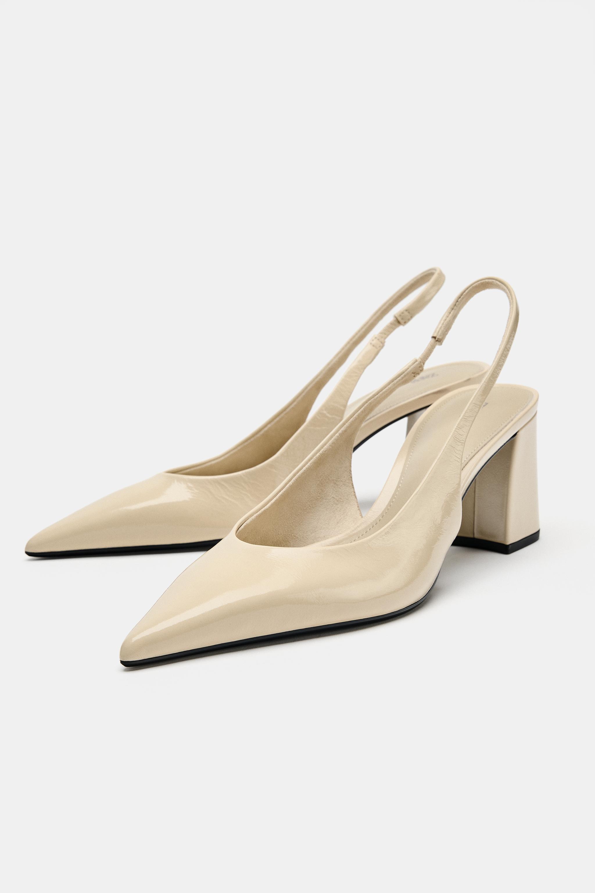 LEATHER SLINGBACK SHOES