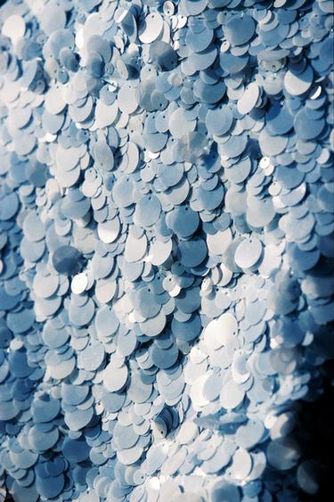 MINI JUPE À PAILLETTES - Bleu clair de Zara - Image 3