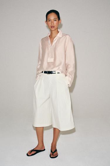 ZW COLLECTION SATIN SHIRT - striped by Zara