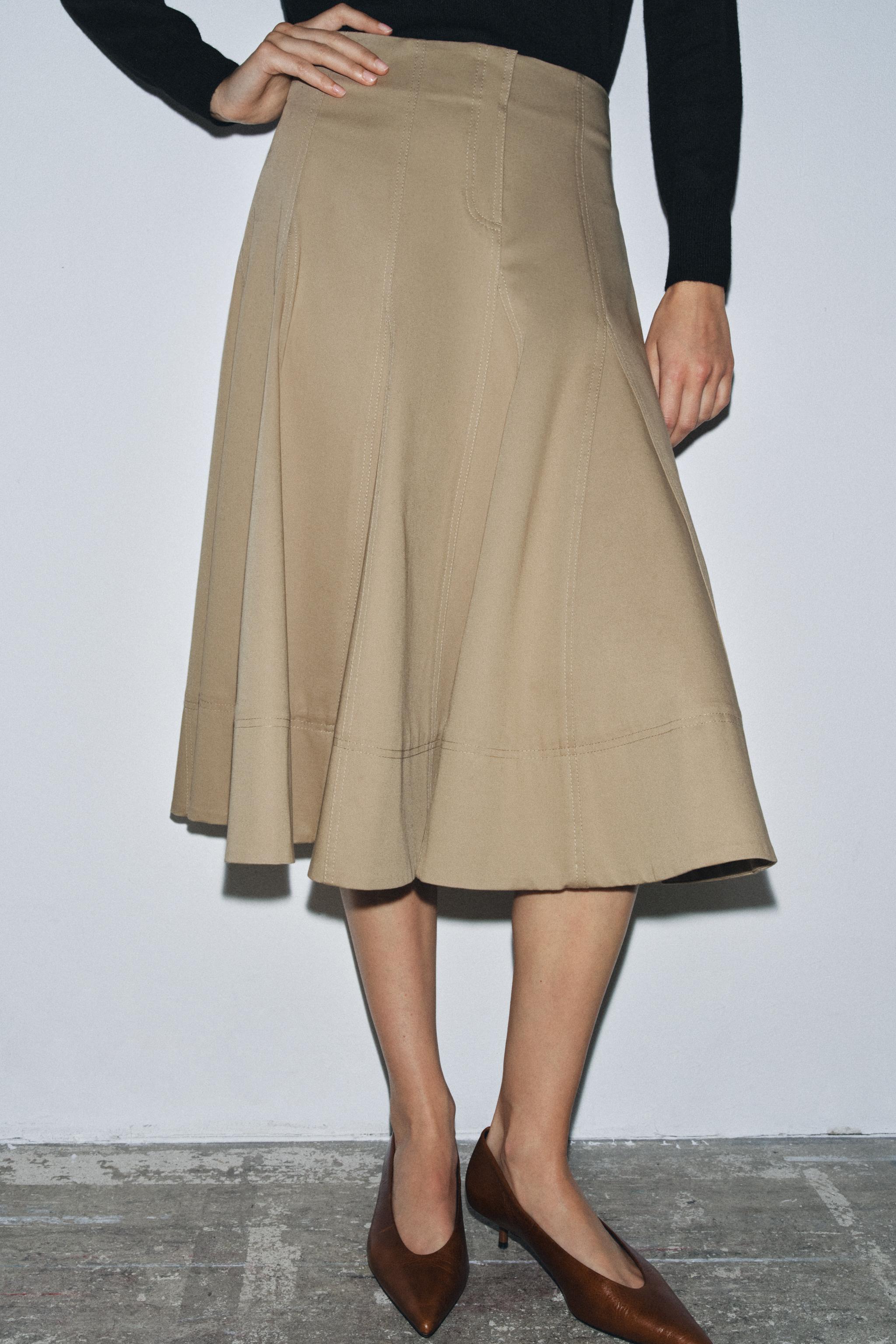 TRENCH MIDI SKIRT ZW COLLECTION