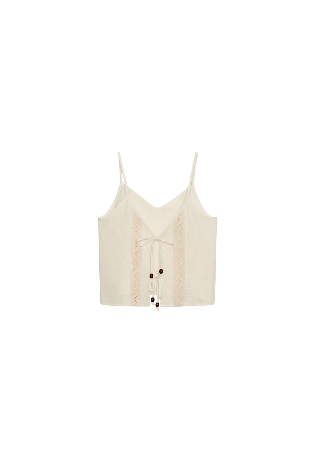 EMBROIDERED TIE TOP - image 3