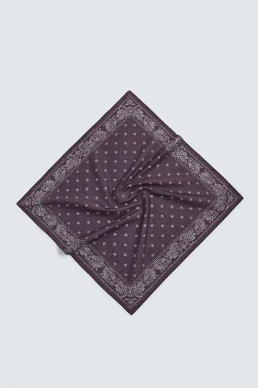 BANDANA À IMPRIMÉ PAISLEY - Aubergine de Zara