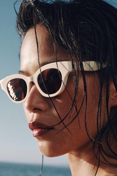 LUNETTES DE SOLEIL ŒIL-DE-CHAT PREPPY - Écru de Zara - Image 2