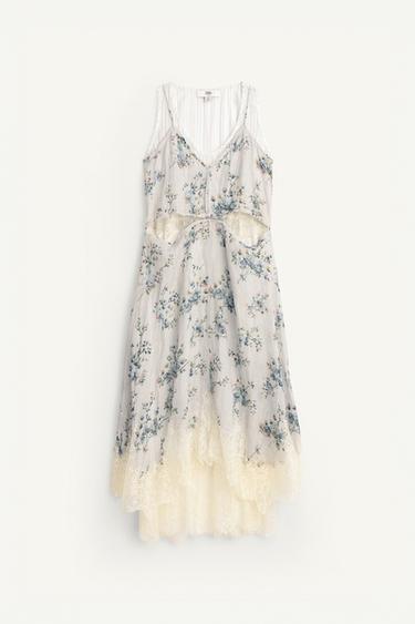 LIMITED EDITION RAMIE PRINTED DRESS - Printed by Zara