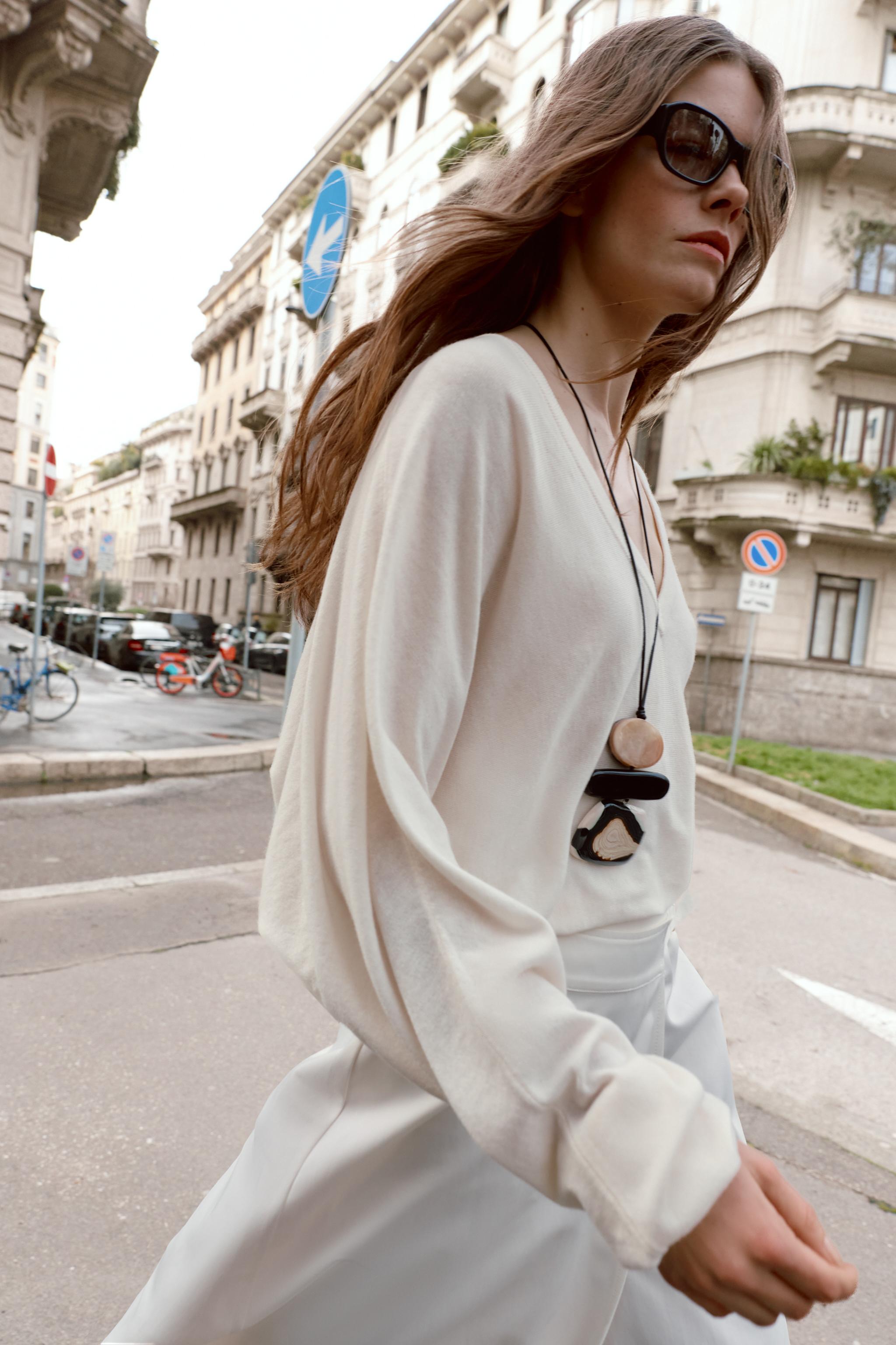 LEATHER RESIN CORD NECKLACE - Brown | ZARA United States