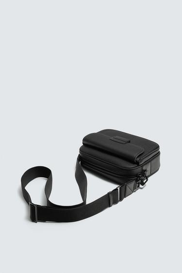 TEXTURED CROSSBODY BAG - Black by Zara - Image 4