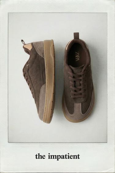 TENIS PIEL BAREFOOT - Marrón de Zara