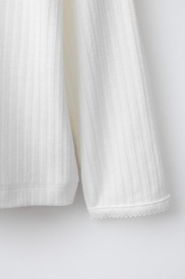 AGES 6-14 / COMBINED HEART AND STRIPE PYJAMAS - Ecru by Zara - Image 6