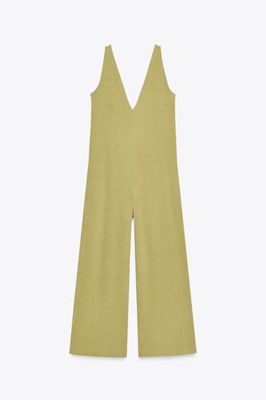 COMBINAISON INTERLOCK LAVÉ - Vert olive de Zara - Image 5