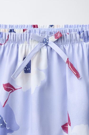 FLORAL BERMUDA SKORT - Light blue by Zara - Image 2