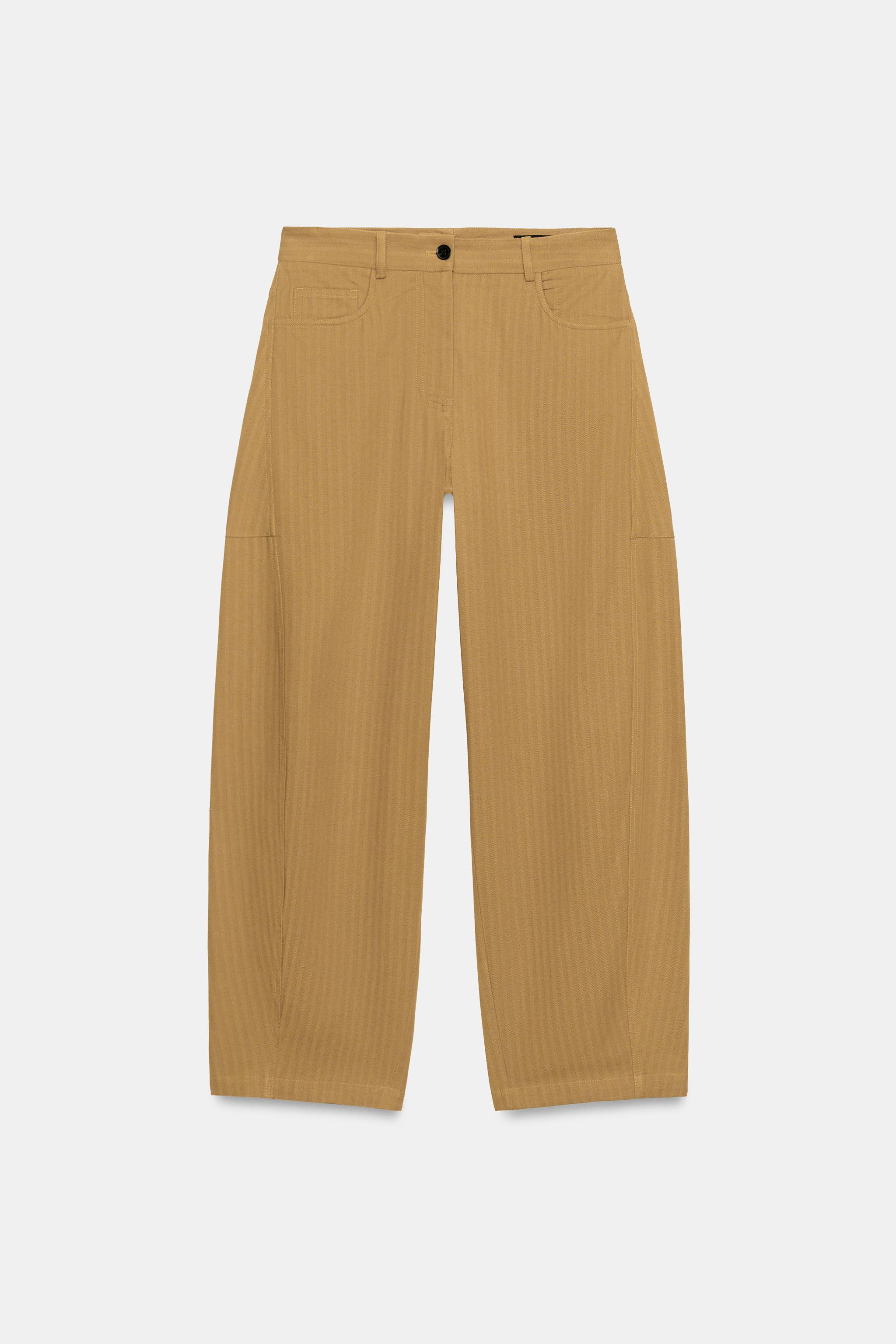 ZW COLLECTION HERRINGBONE TAPERED PANTS