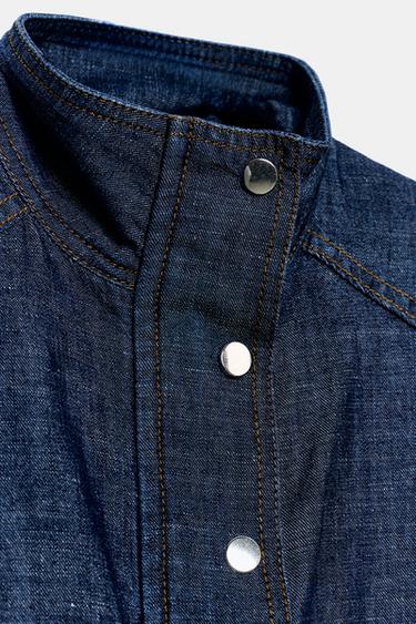 GILET AVEC TAILLE ÉLASTIQUE EN LIN - Indigo de Zara - Image 8