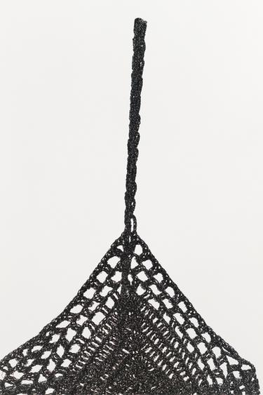 METALLIC THREAD CROCHET BRALETTE - Black by Zara - Image 5