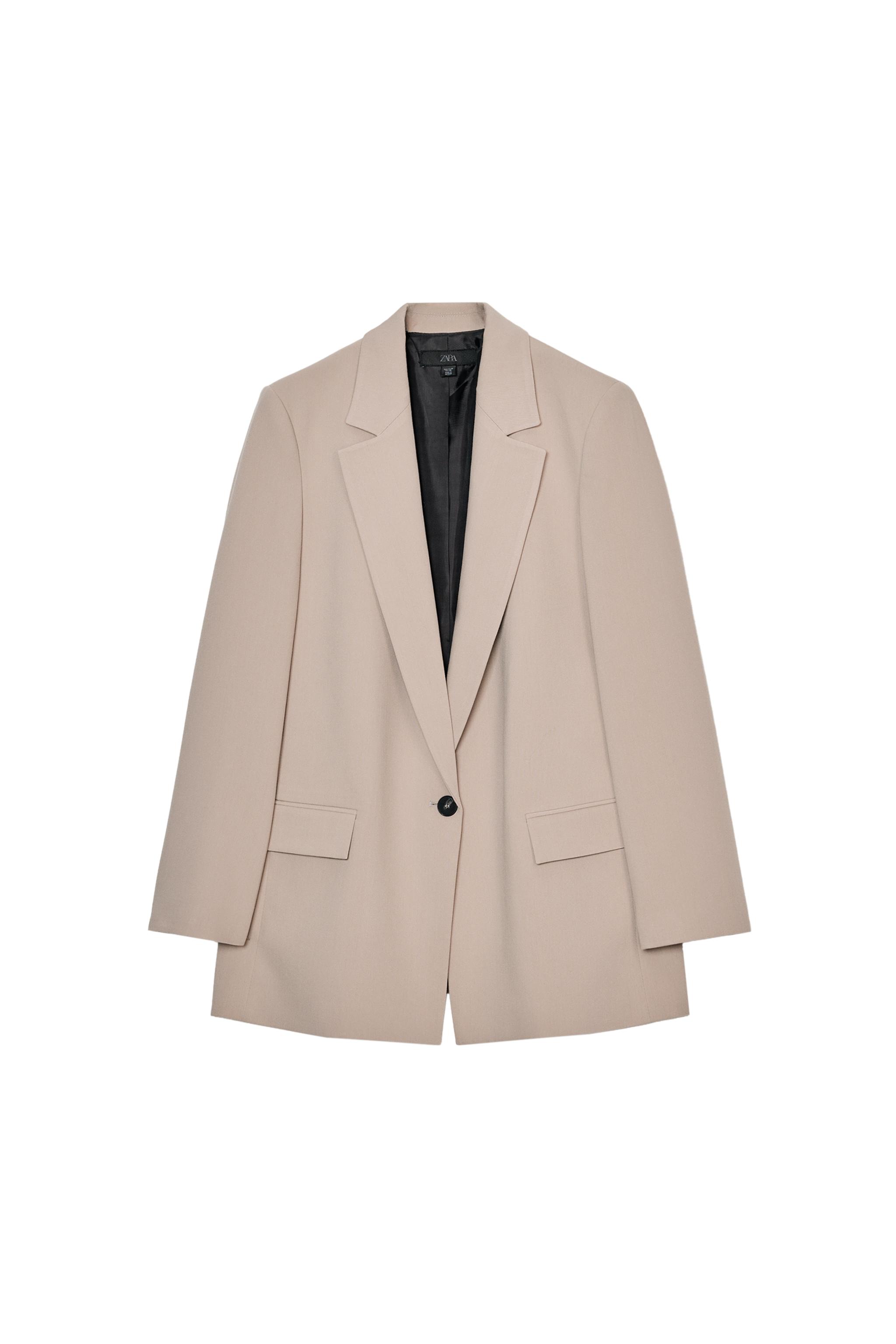BLAZER COM BOTÃO - Marrom | ZARA Brasil