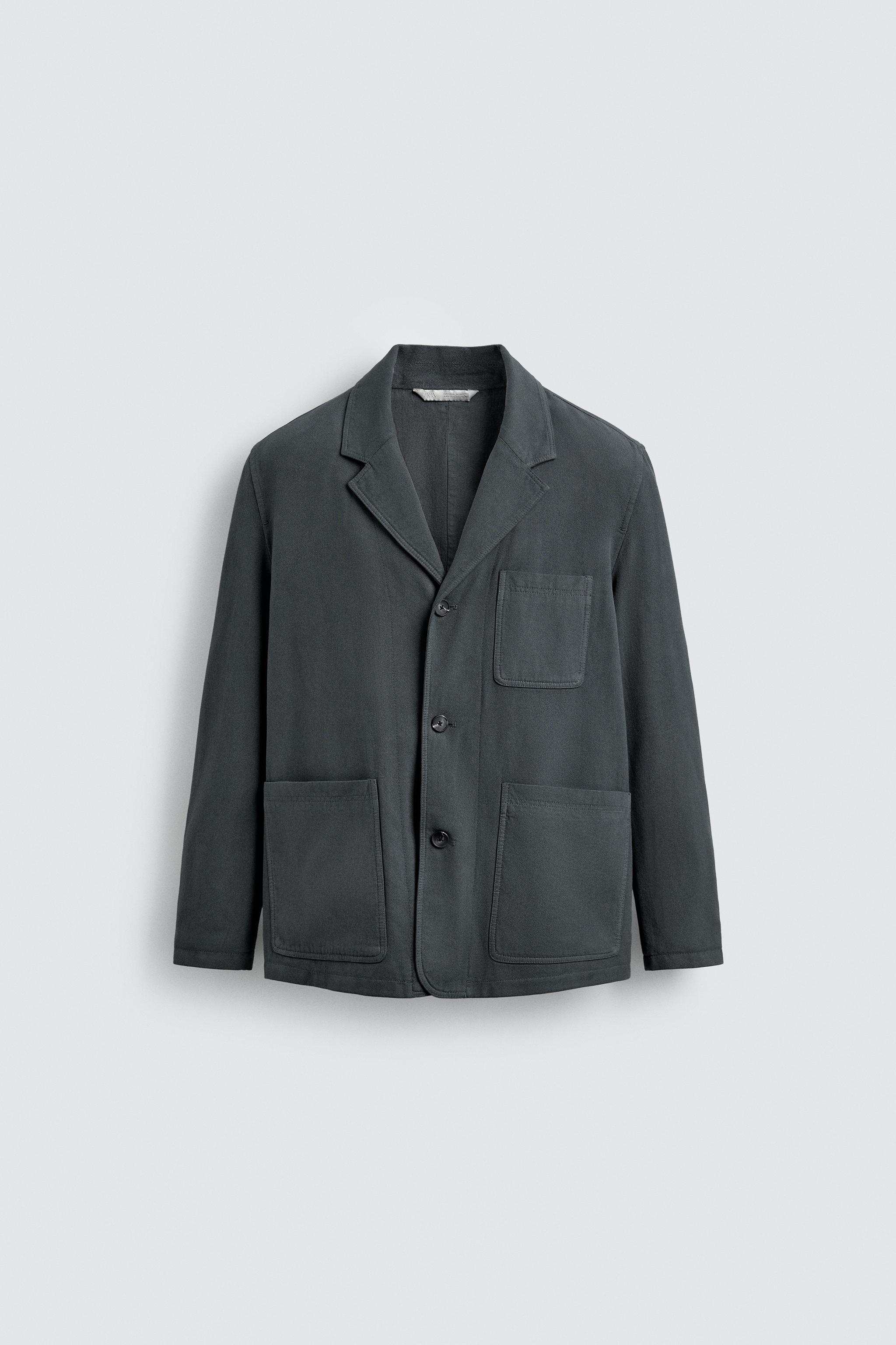 TEXTURED RELAXED FIT BLAZER - Anthracite grey | ZARA United