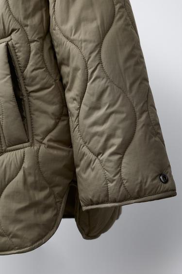 LIGHTWEIGHT LONG PUFFER JACKET - Green by Zara - Image 5