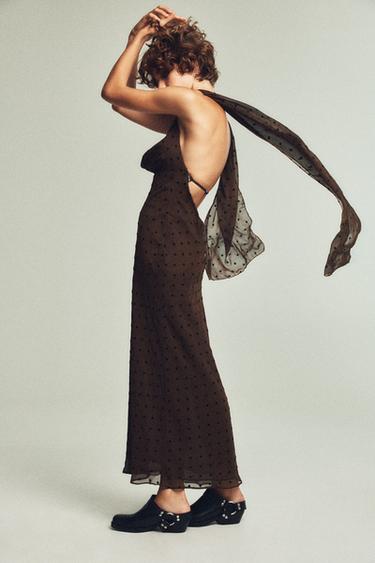 Zara LEATHER BIKER CLOGS - Black