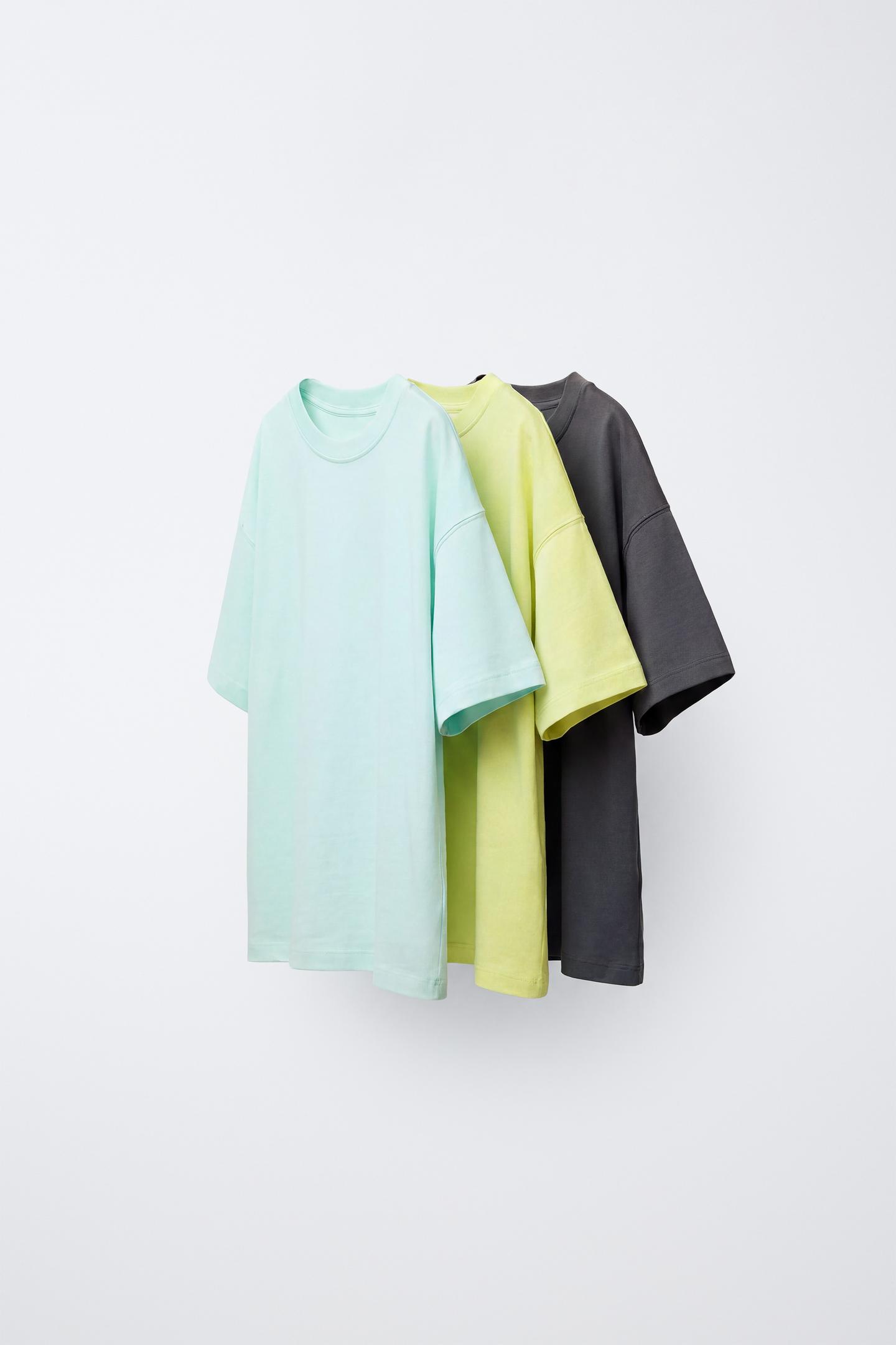 Детские футболки Zara Three-Pack OF Basic T-SHIRTS, цвет: Пастельный синий — фото 1