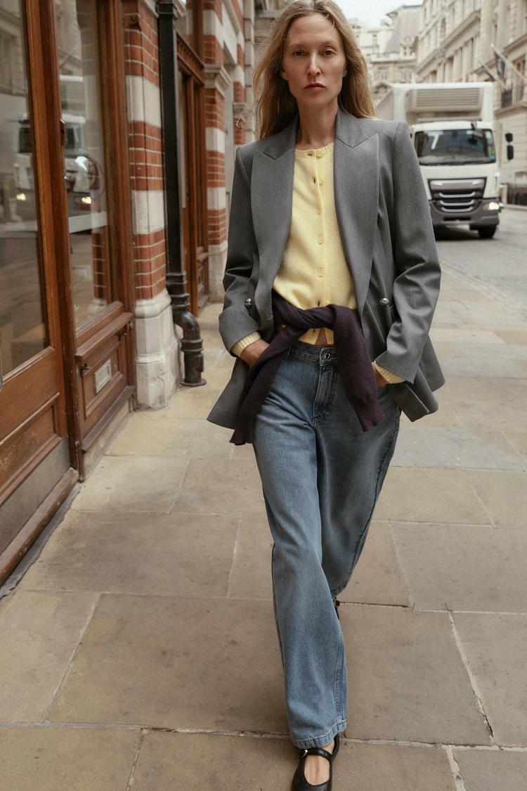 BAGGY BARREL MID-WAIST JEANS Indigo ZARA United Kingdom