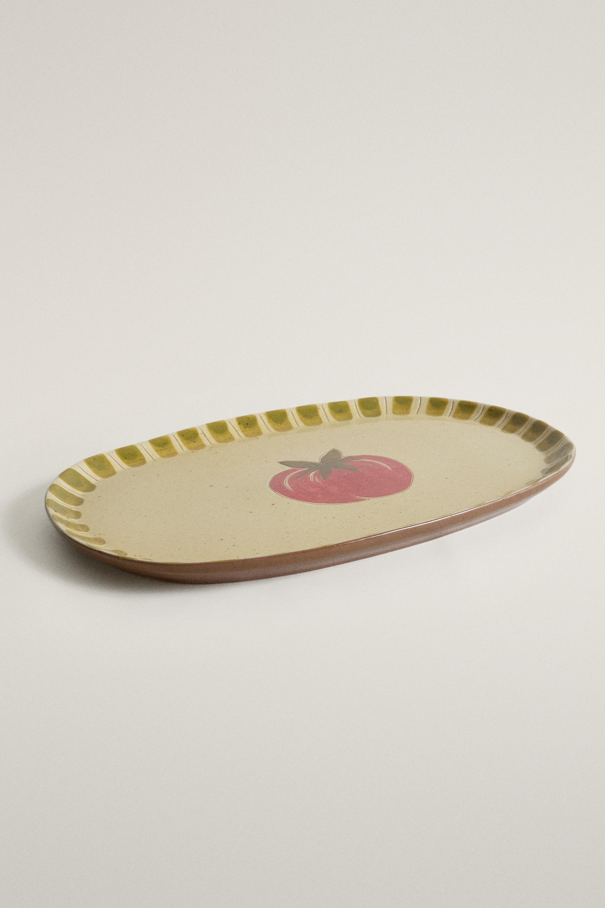FRUIT EARTHENWARE SERVING DISH - Red | ZARA United States