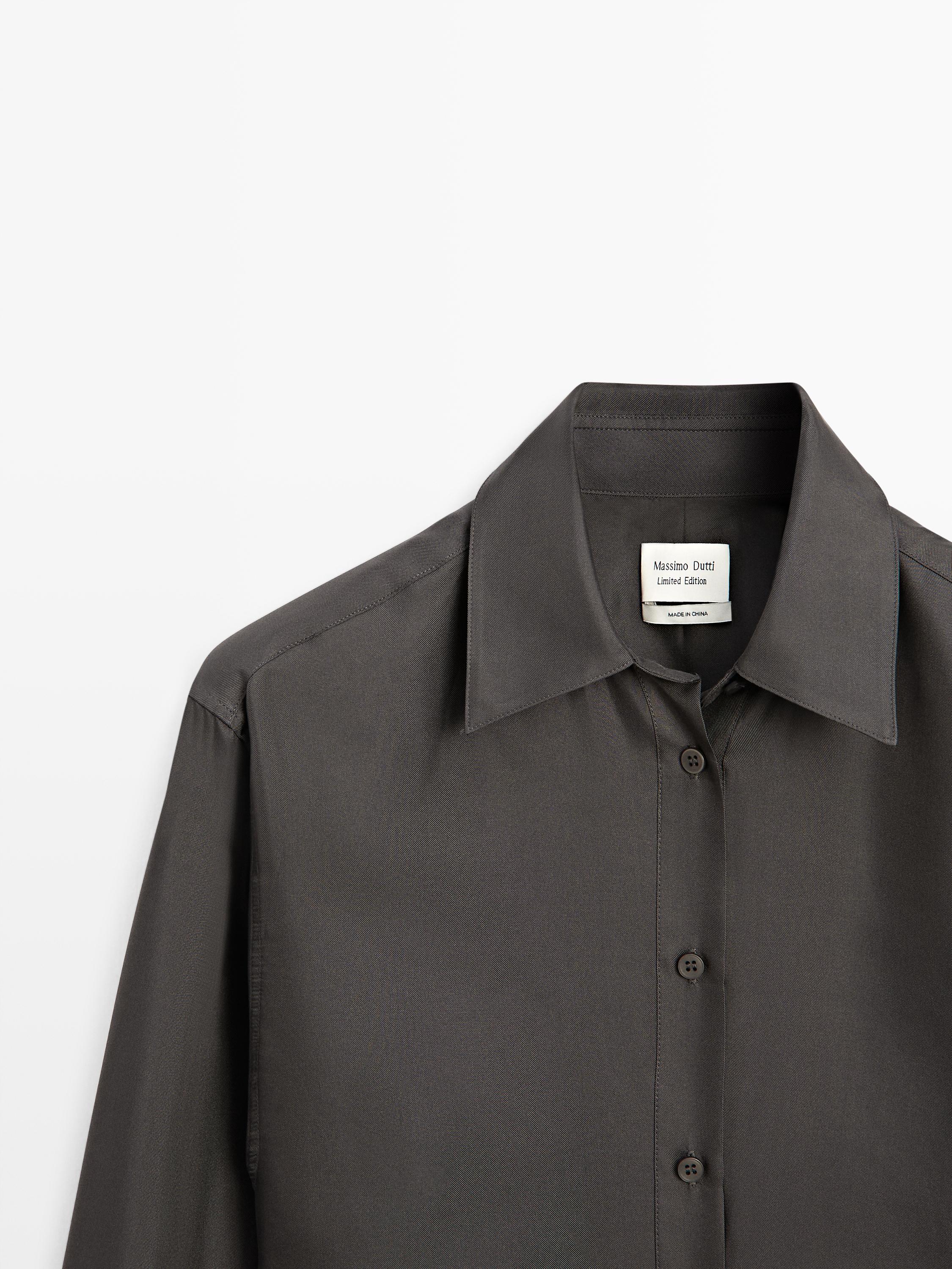 100% silk fitted flowing shirt - LIMITED