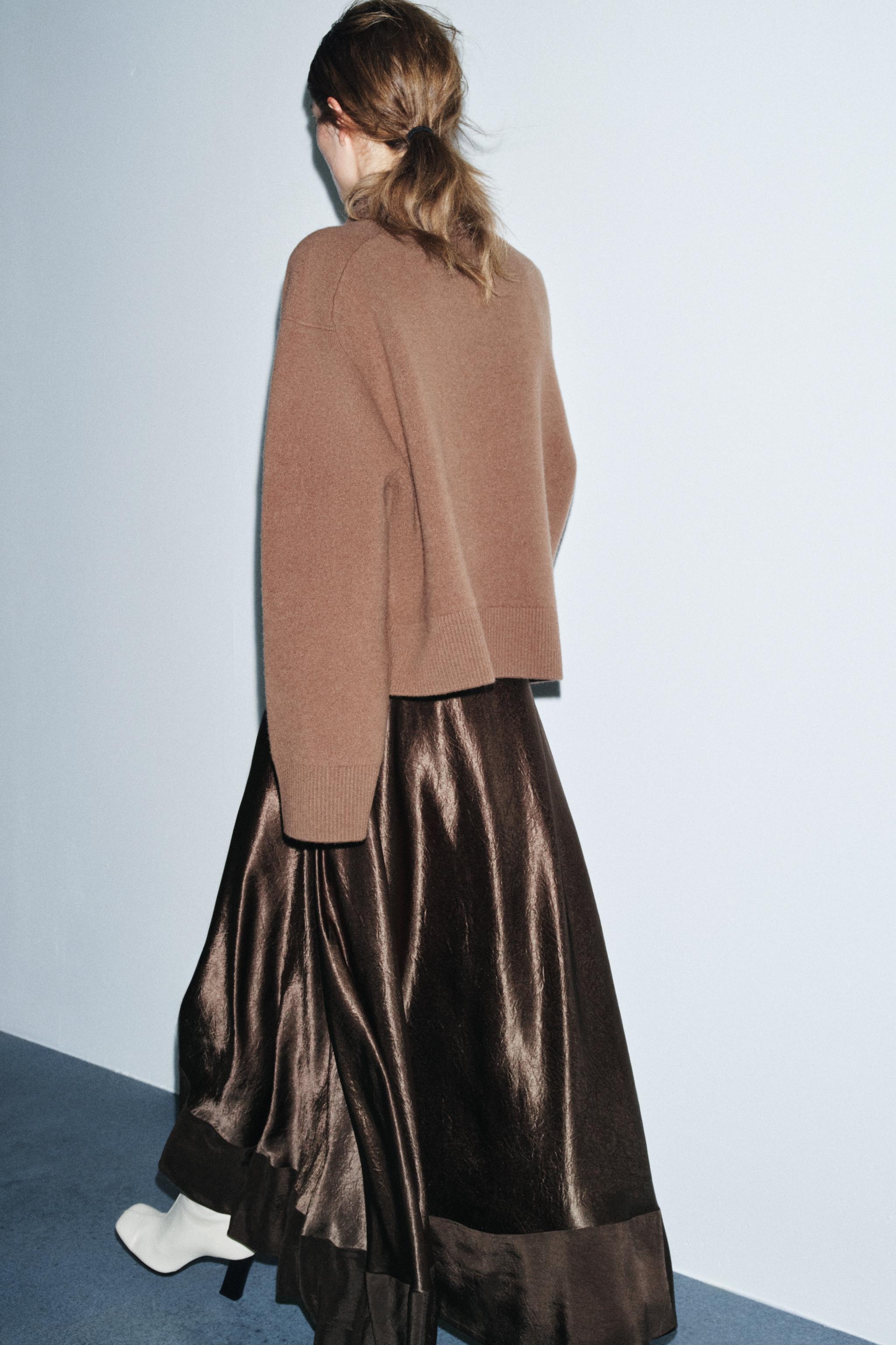 ZW COLLECTION LIMITED EDITION SATIN EFFECT MIDI SKIRT