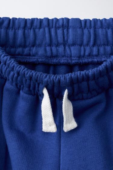 PANTALON À JAMBES LARGES ET BANDES SUR LES CÔTÉS - Bleu roi de Zara - Image 2