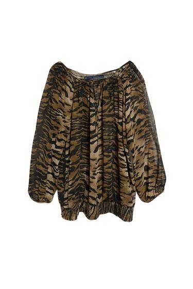 TOP BLUSA LEOPARDO SEMITRANSPARENTE