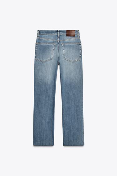 ZW COLLECTION BOOTCUT HIGH-WAIST CROPPED JEANS - Blue by Zara - Image 5