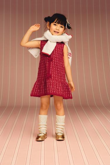 STRUCTURED KNIT DRESS - Red by Zara