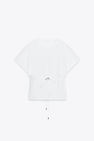HEAVY COTTON T-SHIRT - White by Zara - Image 6