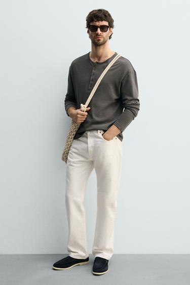 CASUAL LEATHER LOAFERS - Blue by Zara - Image 0