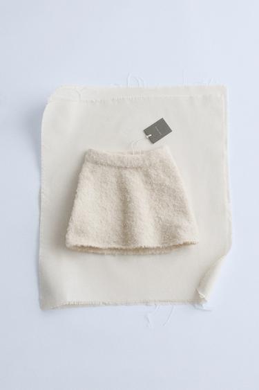 TIMELESZ - FALDA PUNTO CON LANA - Crudo medio de Zara