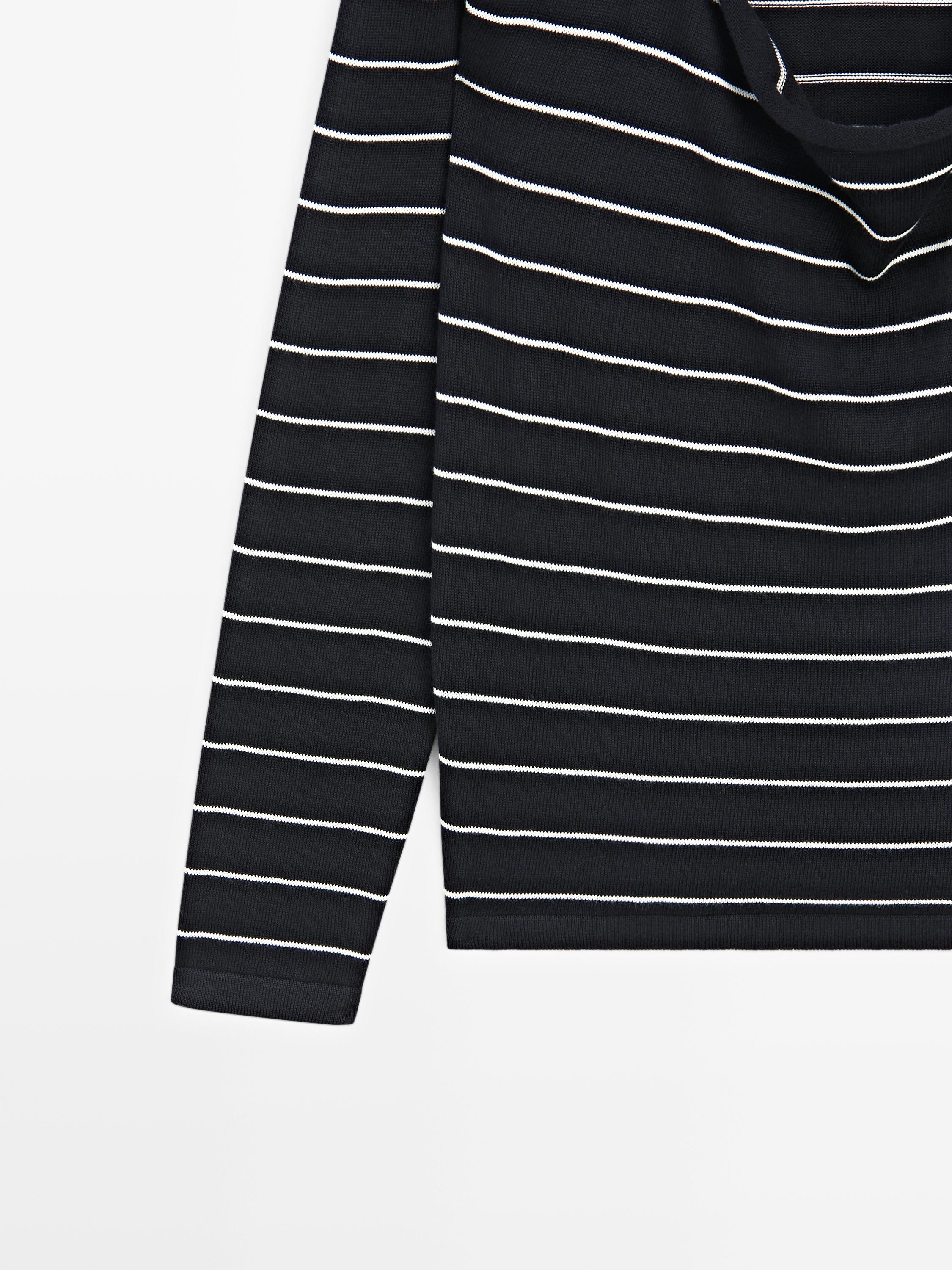 Polo rayé en maille de coton