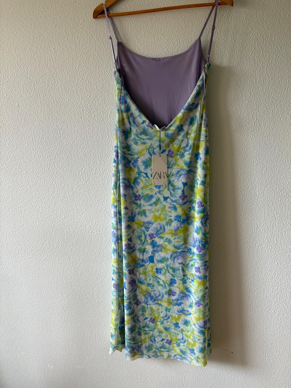 PRINTED TULLE MIDI DRESS WITH BOW - Image 6