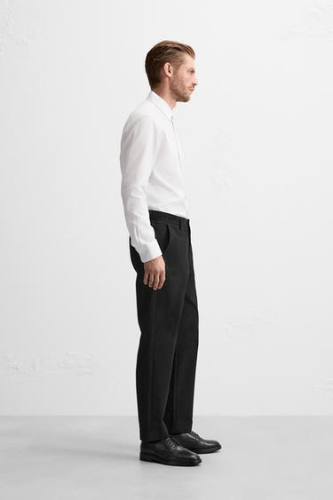 CHEMISE À TEXTURE ENTRETIEN FACILE - Blanc de Zara - Image 3