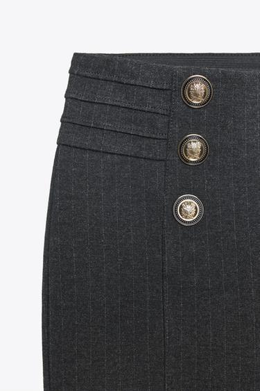 BUTTON LEGGINGS - Anthracite Grey by Zara - Image 2
