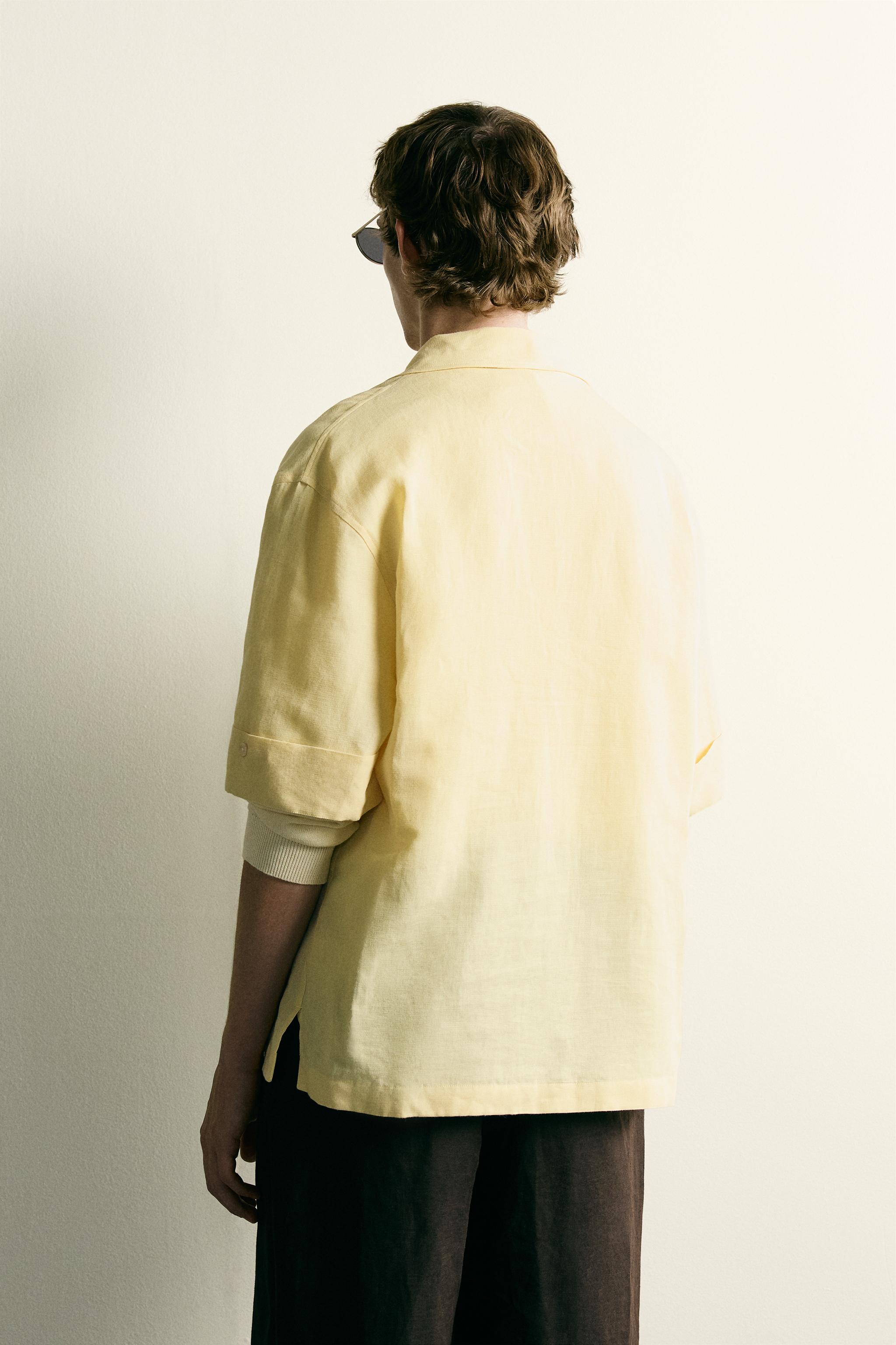 COTTON - LINEN POLO SHIRT