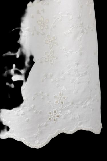 EMBROIDERED FLORAL DRESS - White by Zara