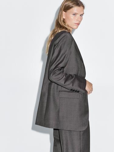Zara 100% wool suit blazer - Black gold
