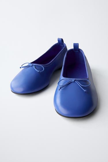 BALLERINES BASIQUES - Bleu de Zara - Image 2