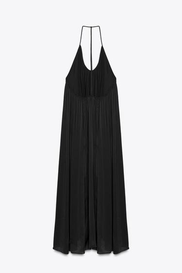 ZW COLLECTION SATIN CAMISOLE DRESS - Black by Zara - Image 7