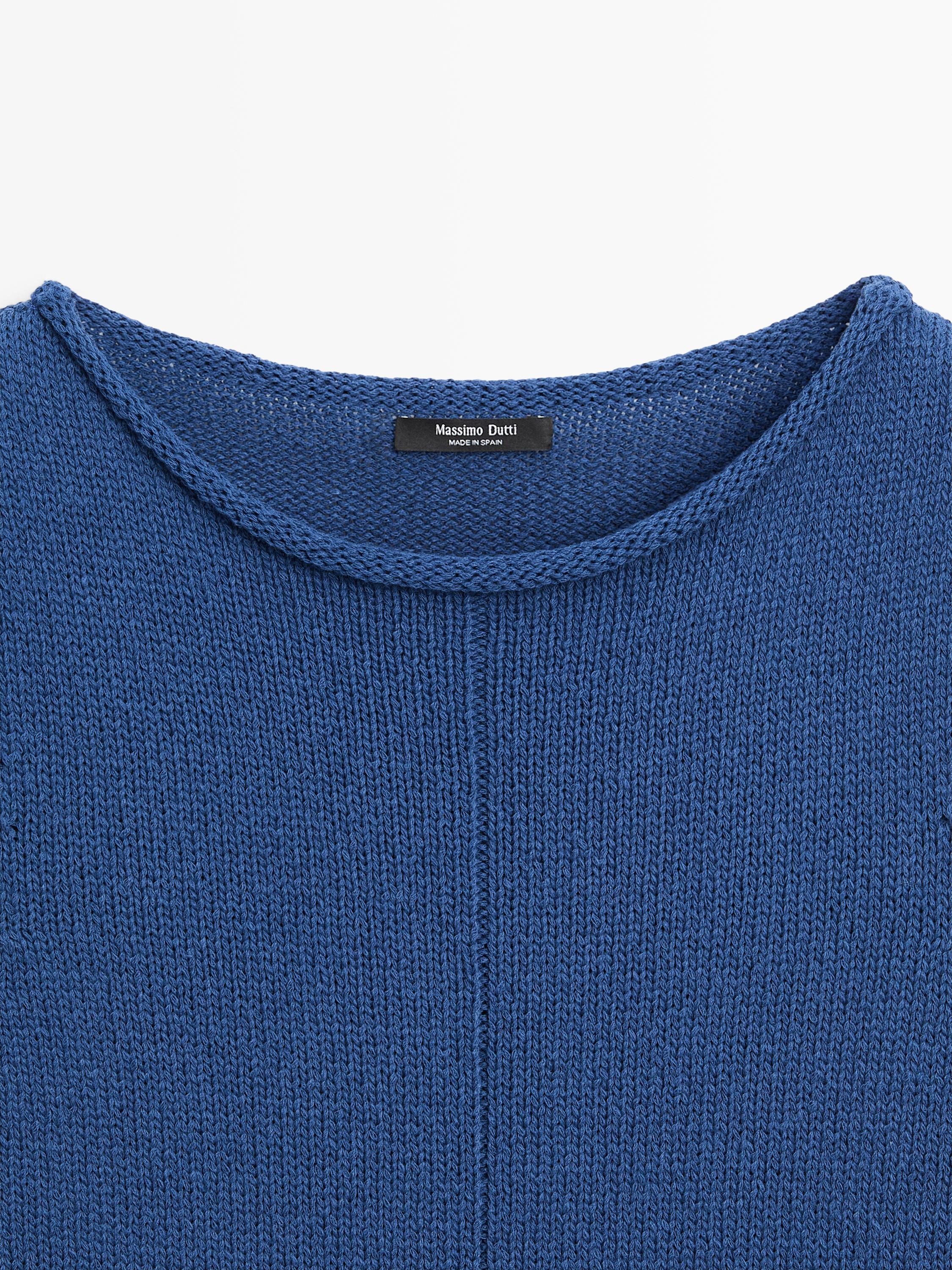 Pull à manches courtes en maille de coton