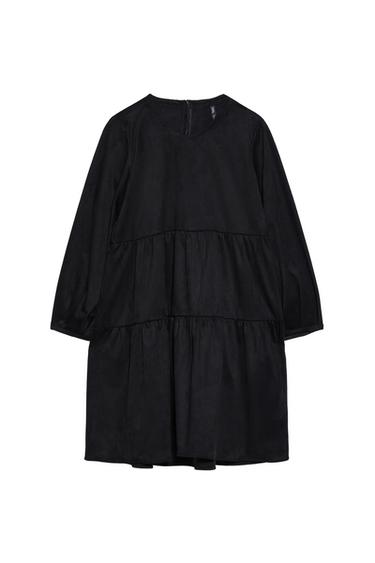 FAUX SUEDE DRESS