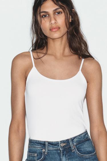 STRETCH VEST TOP - White by Zara - Image 0
